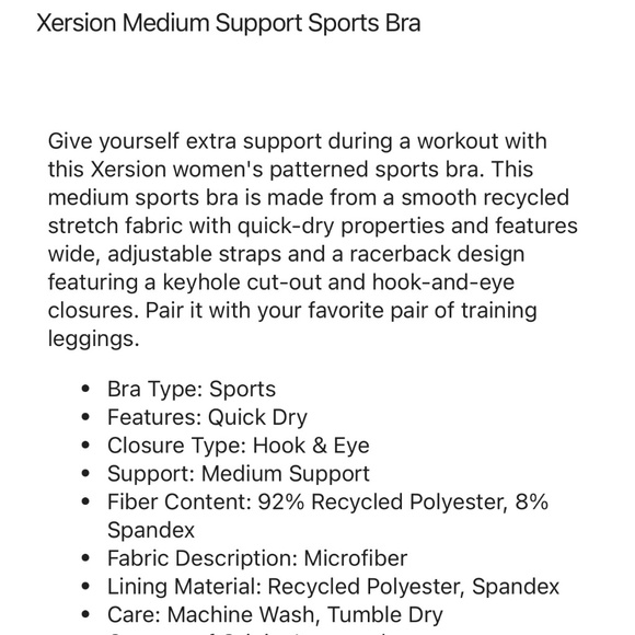 Xersion Women's Pixel Floral Medium Support Sports Bra Sizes S M L XL - Picture 3 of 10